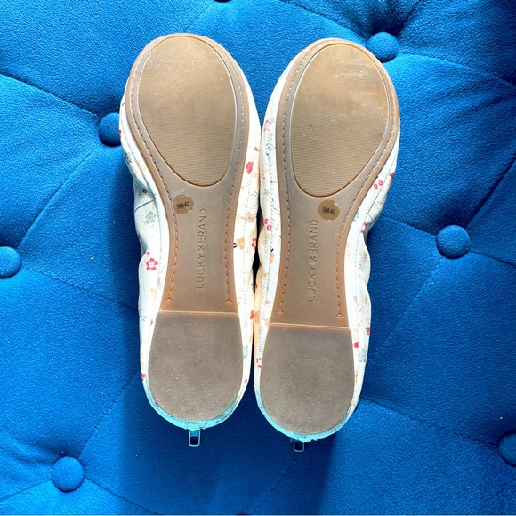 Lucky Brand Floral Ballet Flats Size 9 - Picture 4 of 6